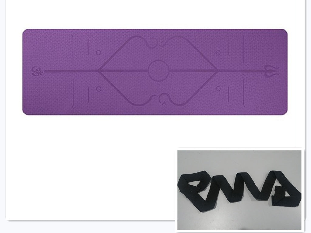 Non Slip TPE Yoga Mat Position Line Beginner - NOMAN STORE LLC
