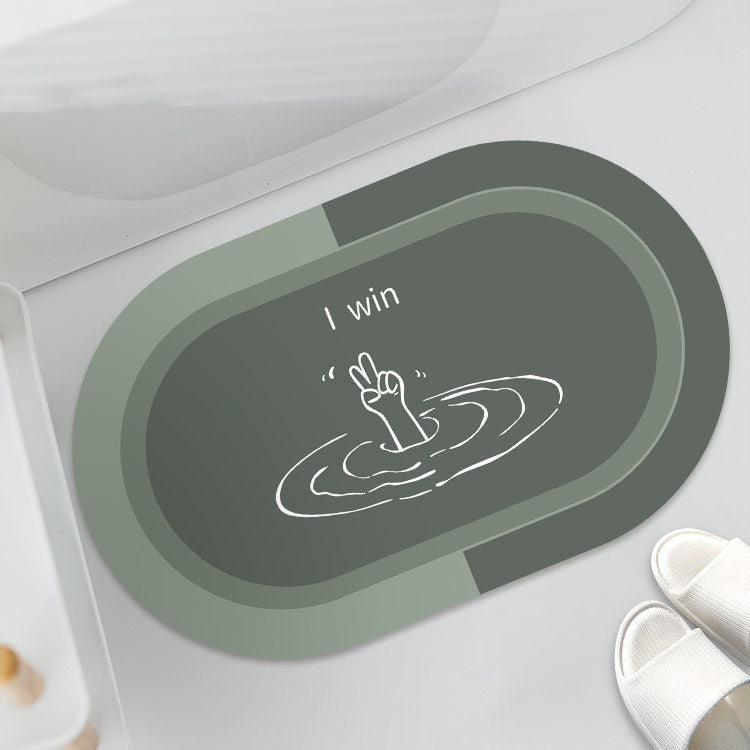 Cushion Cushion Bathroom Sliding Door Floor Bathroom Foot Mat - NOMAN STORE LLC
