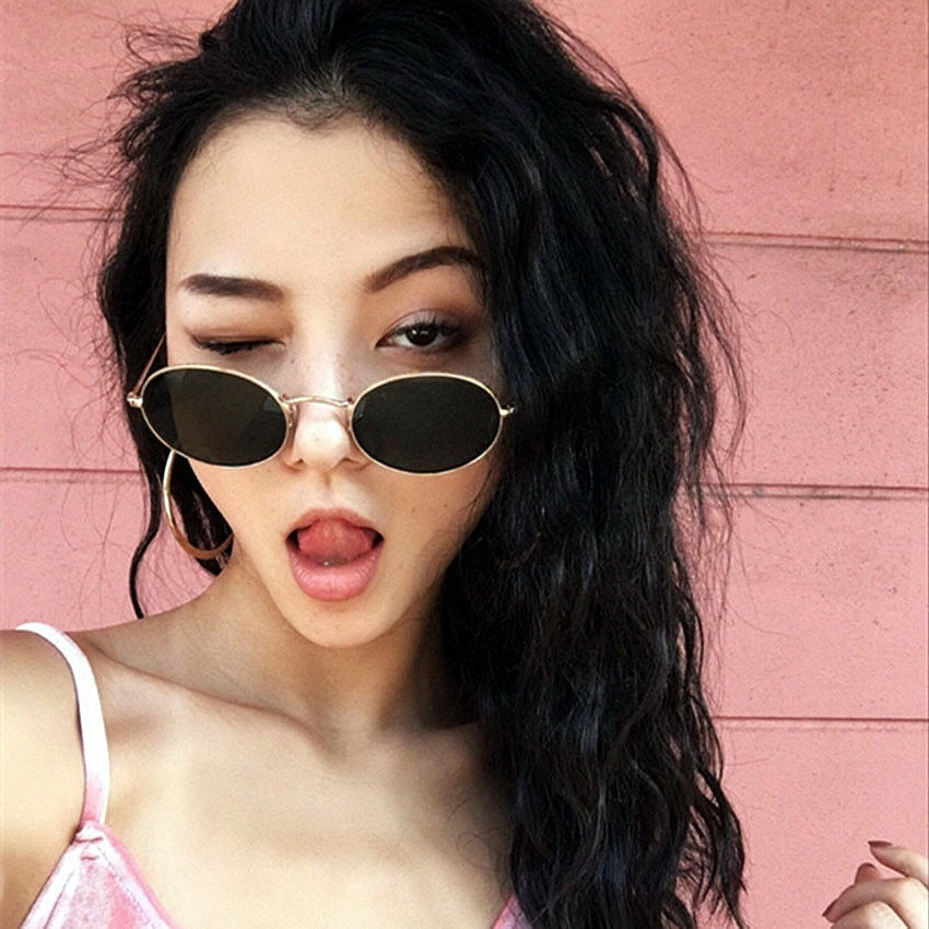 Sun Protection Trend Retro Oval Sun Glasses - NOMAN STORE LLC