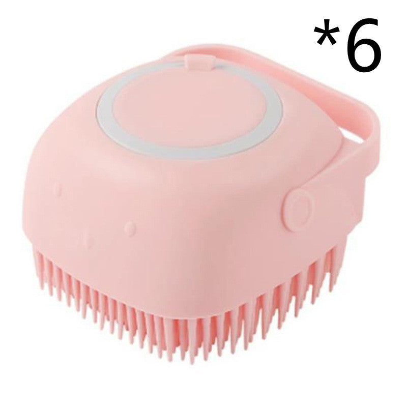 Silicone Dog Bath Massage Gloves Brush Pet Cat Bathroom Cleaning Tool Comb Brush For Dog Can Pour Shampoo Dog Grooming Supplies - NOMAN STORE LLC