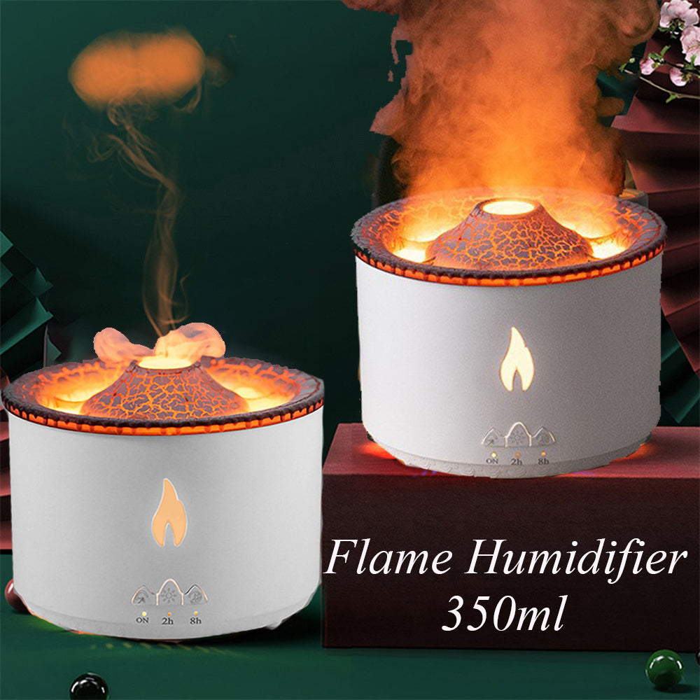 New Creative Ultrasonic Essential Oil Humidifier Volcano Aromatherapy Machine Spray Jellyfish Air Flame Humidifier Diffuser - NOMAN STORE LLC