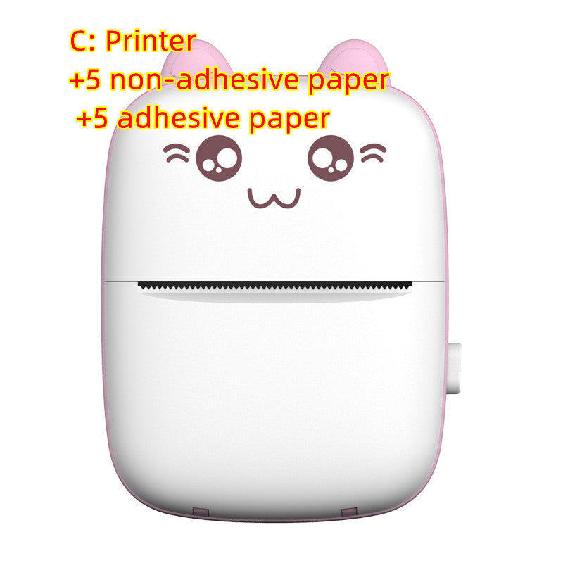 Mini Printer Portable Mini Bluetooth WiFi New Wrong Printer Mobile Phone Photo Title Note Hot Print Pocket Student Error Label Printer - NOMAN STORE LLC