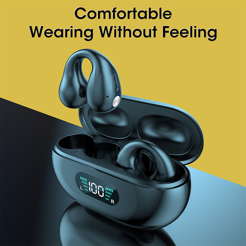 Bone Conduction Headphones TWS Earbuds Ear Clip Bluetooth 5.3 Touch Wireless Earphone In-Ear Bass HIFI Sports Headset - NOMAN STORE LLC