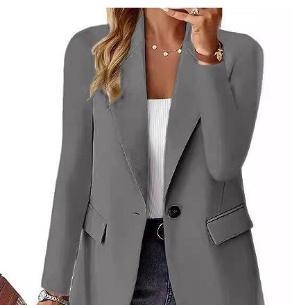 Ins Lapel Button Jacket Fashion Commuter Casual Suit Jacket Women's Long-sleeved Tops Outwear Clothing - NOMAN STORE LLC