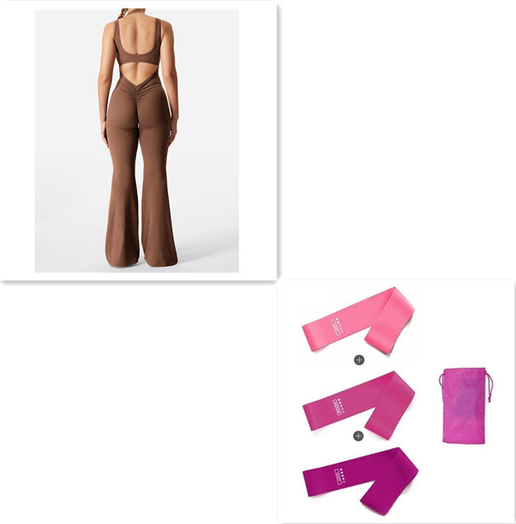 Slim Fit Hip Raise Jumpsuit Sexy Backless Exercise Yoga Clothes - NOMAN STORE LLC