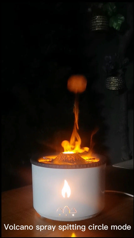 New Creative Ultrasonic Essential Oil Humidifier Volcano Aromatherapy Machine Spray Jellyfish Air Flame Humidifier Diffuser - NOMAN STORE LLC