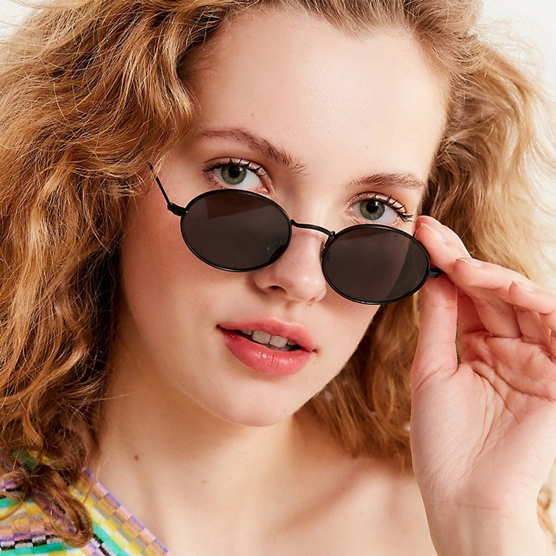 Sun Protection Trend Retro Oval Sun Glasses - NOMAN STORE LLC