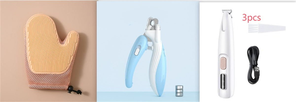 Pets Dog Paw Trimmer With LED Light Fully Waterproof Pet Hair Trimmer With LED Display Dog Clippers For Grooming Widen Blade - NOMAN STORE LLC