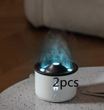 New Creative Ultrasonic Essential Oil Humidifier Volcano Aromatherapy Machine Spray Jellyfish Air Flame Humidifier Diffuser - NOMAN STORE LLC