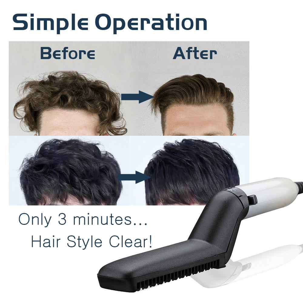 Electric Hair Straightener Brush,Men Quick Beard Straightener Styler Comb,Hair Straightening,Curly Hair Straightening Comb,Side Hair Detangling,Multifunctional Hair Curling Curler - NOMAN STORE LLC