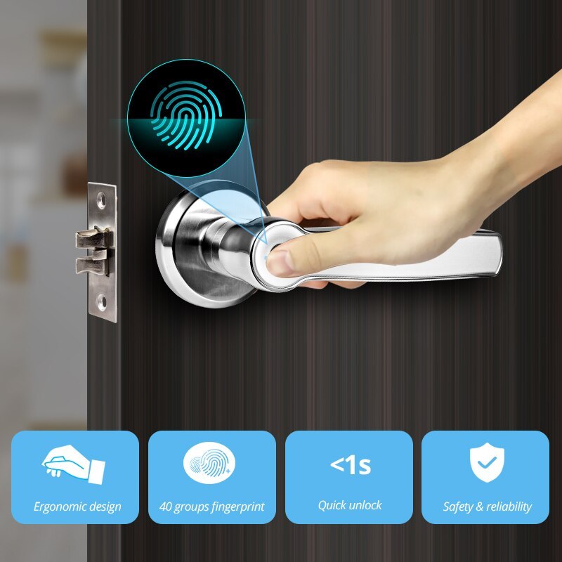 Indoor zinc alloy fingerprint handle lock - NOMAN STORE LLC