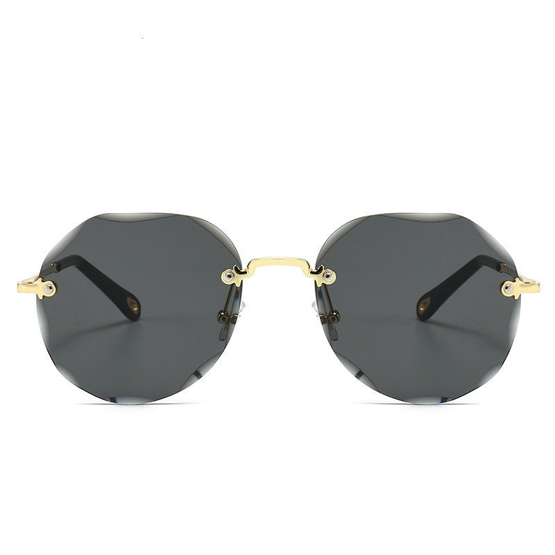 Polygonal Sunglasses Women Rimless Trimmed Sunglasses - NOMAN STORE LLC