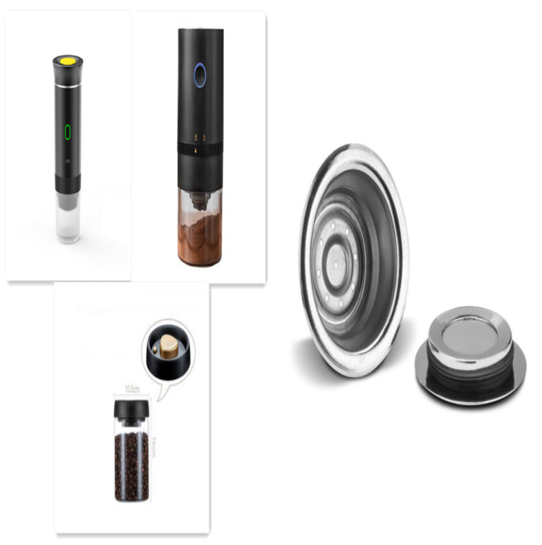 Electric Grinder Coffee Travel Handy 3 In1 Espresso Portable Coffee Espresso Maker Machine Cafe Portable Capsule Coffee Machine Kitchen Gadgets - NOMAN STORE LLC