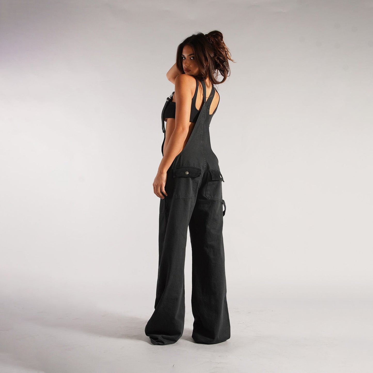 Y2K Zipper Denim Overalls With Pockets Fashion Loose Suspender Jumpsuit Streetwear Jeans Pants Womens Clothing - NOMAN STORE LLC