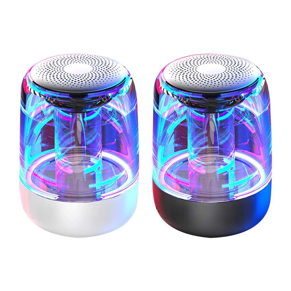 Portable Speakers Bluetooth Column Wireless Bluetooth Speaker Powerful Bass Radio with Variable Color LED Light - NOMAN STORE LLC