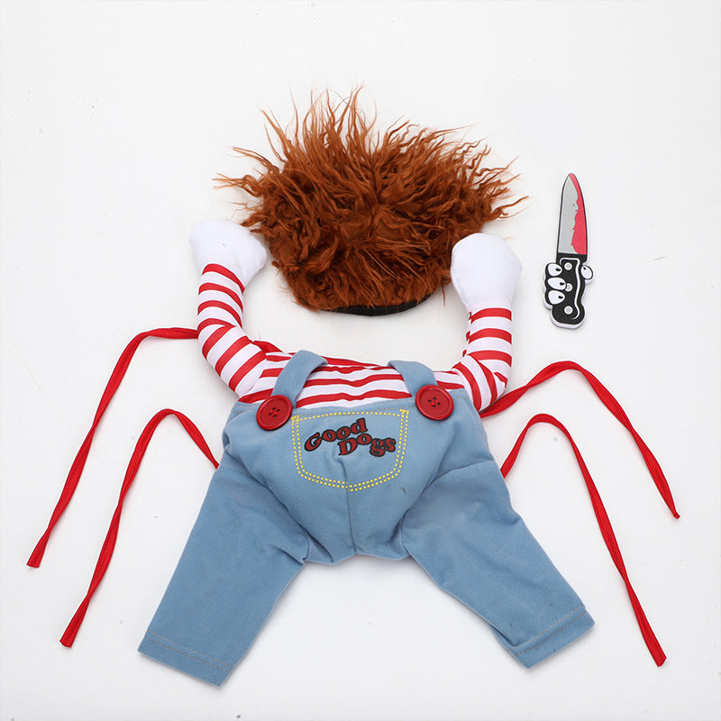 Halloween Pet Costume Pet Dog Funny Clothes Adjustable Dog Cosplay Costume Scary Costume Party Gatherings - NOMAN STORE LLC