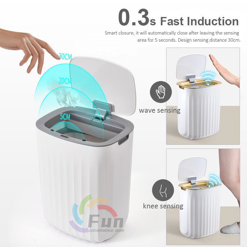 Smart Trash Can With Lid For Bedroom And Living Room Kitchen Storage Box Trash Can Induction Small Car Box Automatic Smart Dustbin Smart Trash Bin - NOMAN STORE LLC