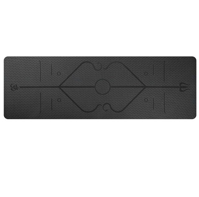 Non Slip TPE Yoga Mat Position Line Beginner - NOMAN STORE LLC