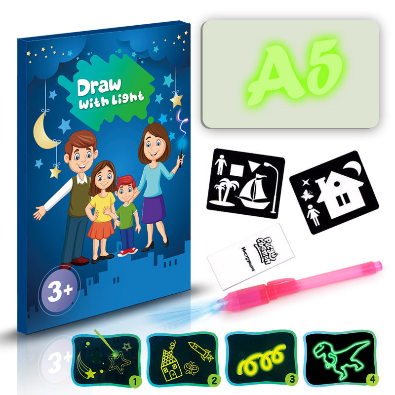 Educational Toy Drawing Pad 3D Magic 8 Light Effects Puzzle Board Sketchpad - NOMAN STORE LLC