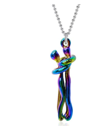 Love Hug Necklace Unisex Men Women Couple Jewelry Simple Temperament Clavicle Chain Valentines Day Lover Gift - NOMAN STORE LLC