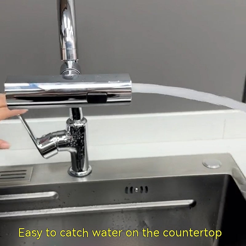 Kitchen Faucet Waterfall Outlet Splash Proof Universal Rotating Bubbler Multifunctional Water Nozzle Extension Kitchen Gadgets - NOMAN STORE LLC