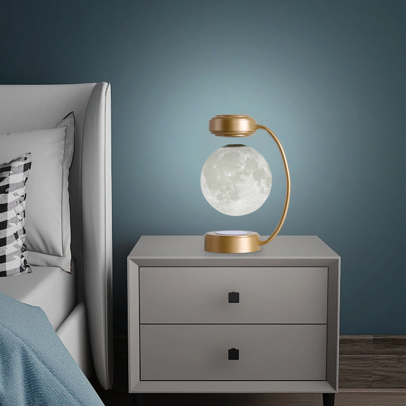 3D LED Moon Night Light Wireless Magnetic Levitating Rotating Floating Ball Lamp For School Office Bookshop Home Decoration - NOMAN STORE LLC