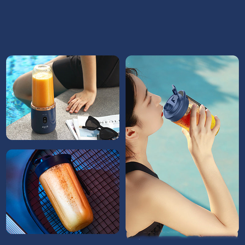 6blade Portable Blender Mini Juicer Cup Extractor Smoothie USB Charging Fruit Squeezer Blender Food Mixer Ice Crusher Portable Juicer Machine - NOMAN STORE LLC