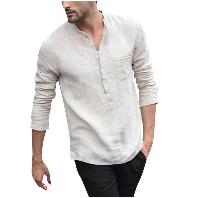 Plaid Collar Tops Turn Down Men Shirts Clothing - NOMAN STORE LLC