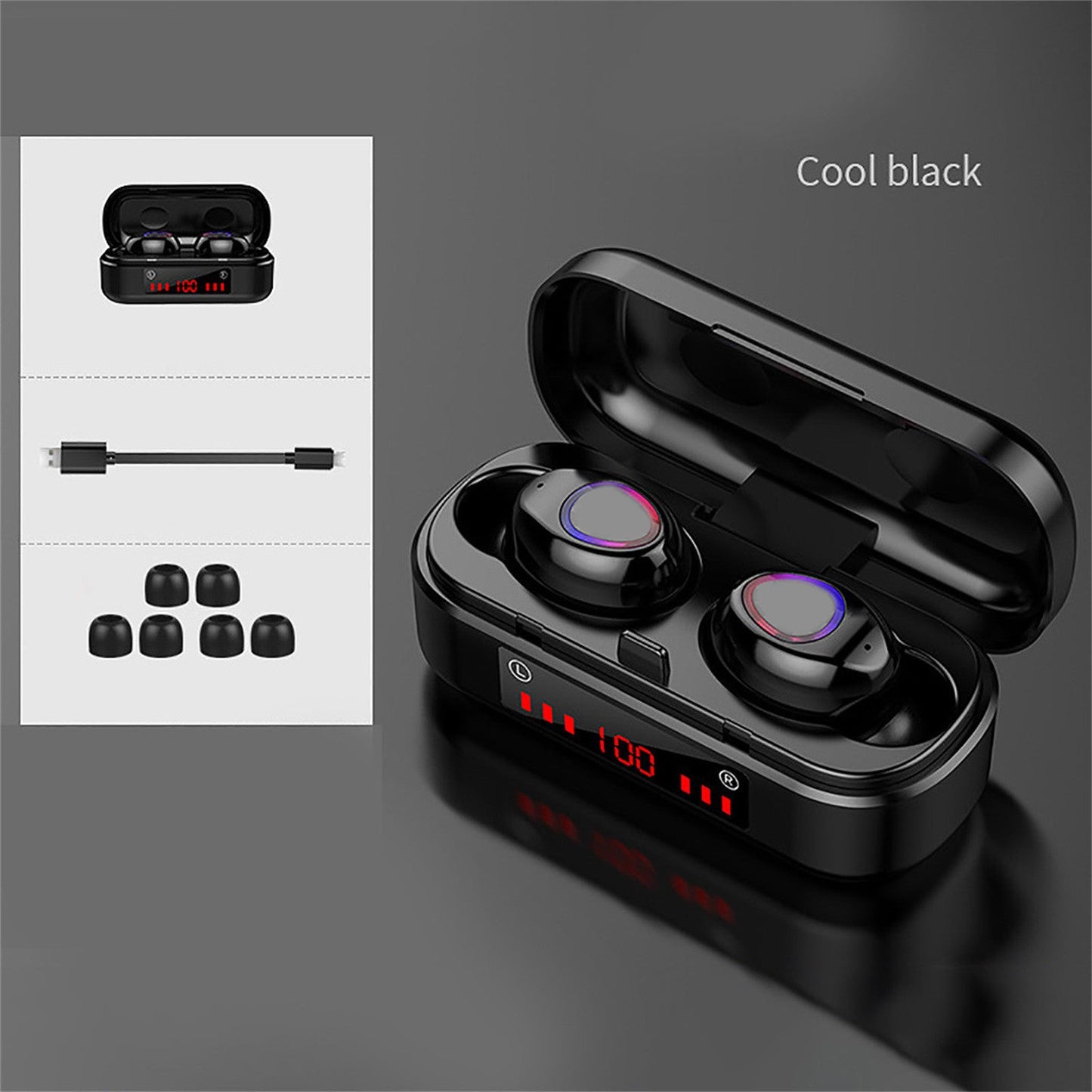 Wireless Bluetooth Touch Headset Mini Binaural Cross Border Tws Battery Display 5.0 - NOMAN STORE LLC