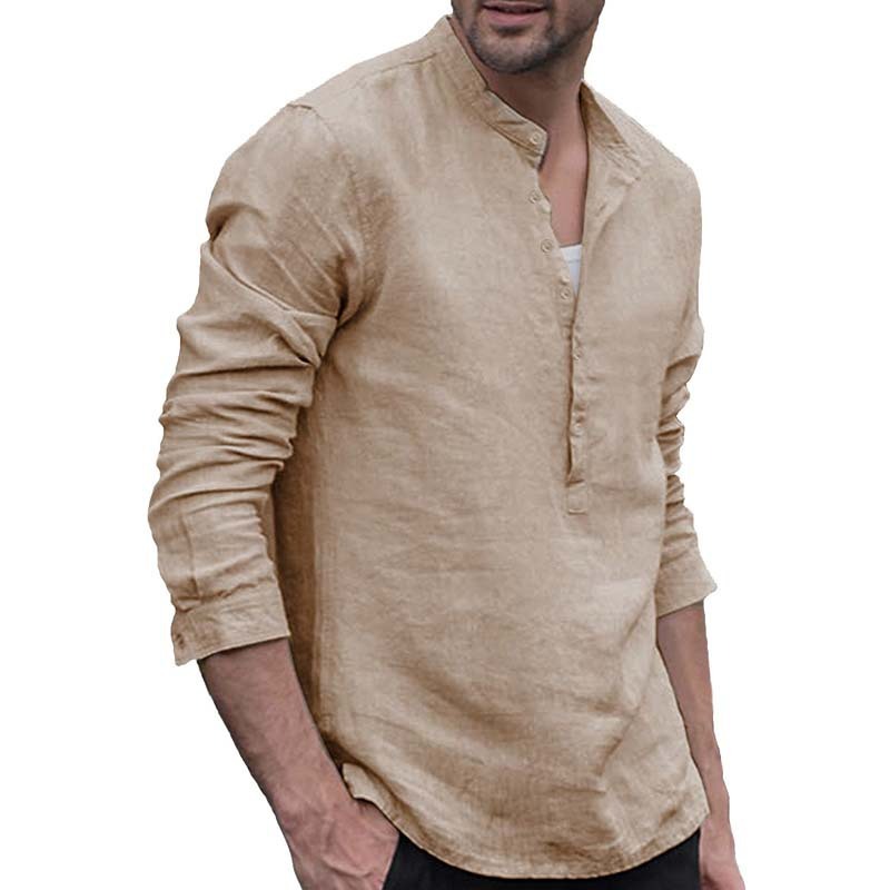 Plaid Collar Tops Turn Down Men Shirts Clothing - NOMAN STORE LLC