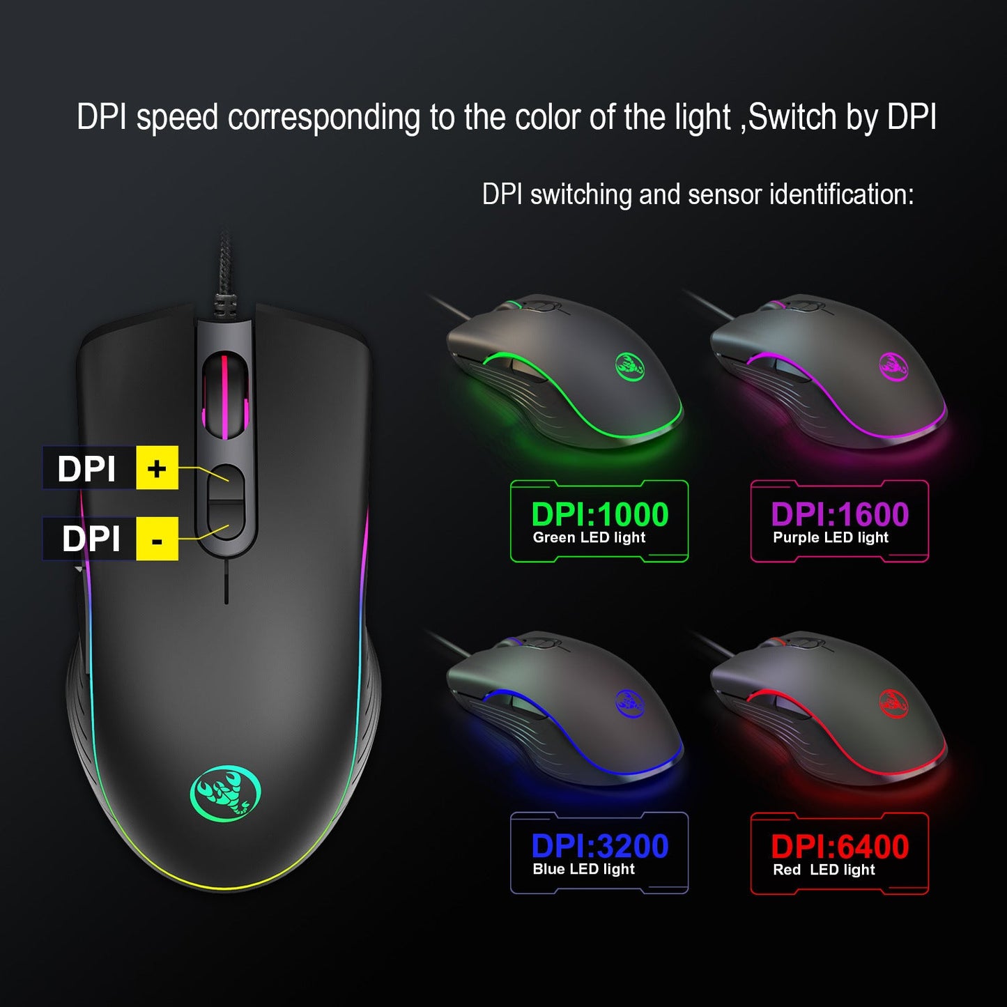 Glowing Gaming Mouse Gaming Wired Mouse - NOMAN STORE LLC