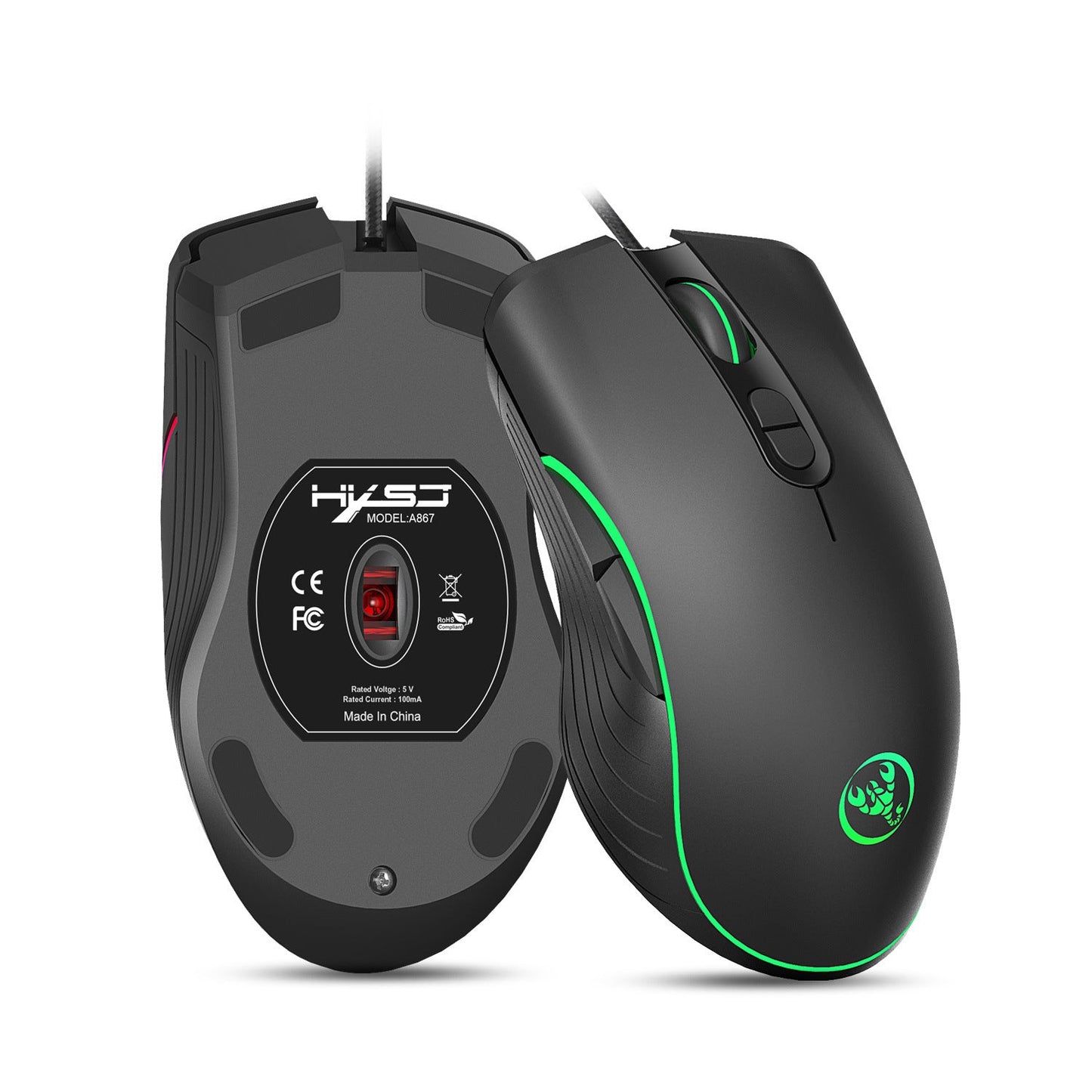 Glowing Gaming Mouse Gaming Wired Mouse - NOMAN STORE LLC