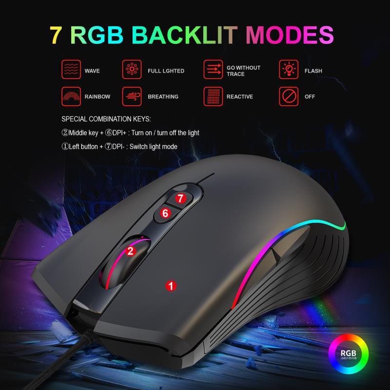 Glowing Gaming Mouse Gaming Wired Mouse - NOMAN STORE LLC