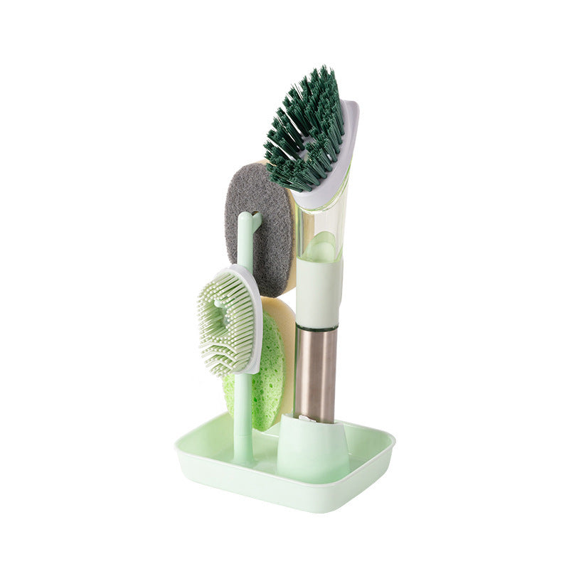 New Multifunctional Dish Brush Household Kitchen Oily Sponge Long Handle Cleaning Brush - NOMAN STORE LLC
