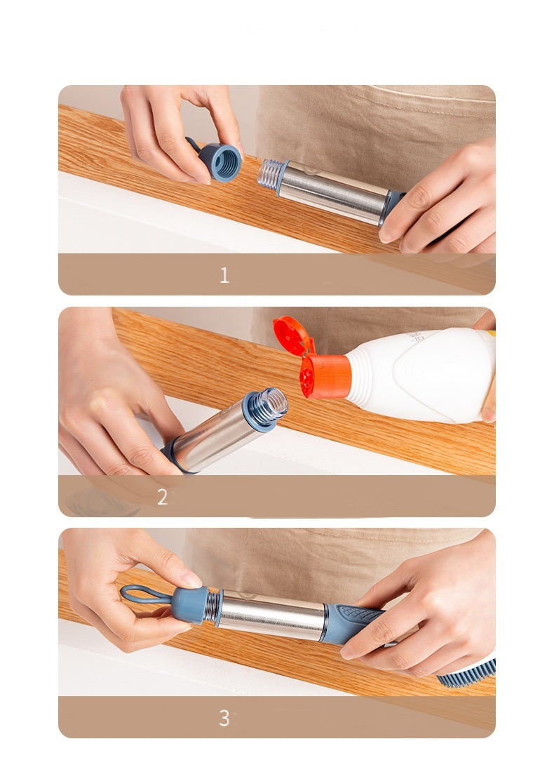 New Multifunctional Dish Brush Household Kitchen Oily Sponge Long Handle Cleaning Brush - NOMAN STORE LLC