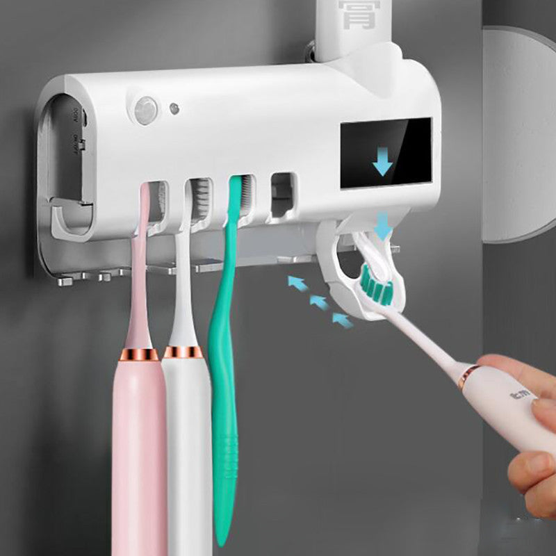 Intelligent UV Toothbrush Sterilizer Automatic Toothpaste Squeezer Toothbrush Toothpaste Rack - NOMAN STORE LLC