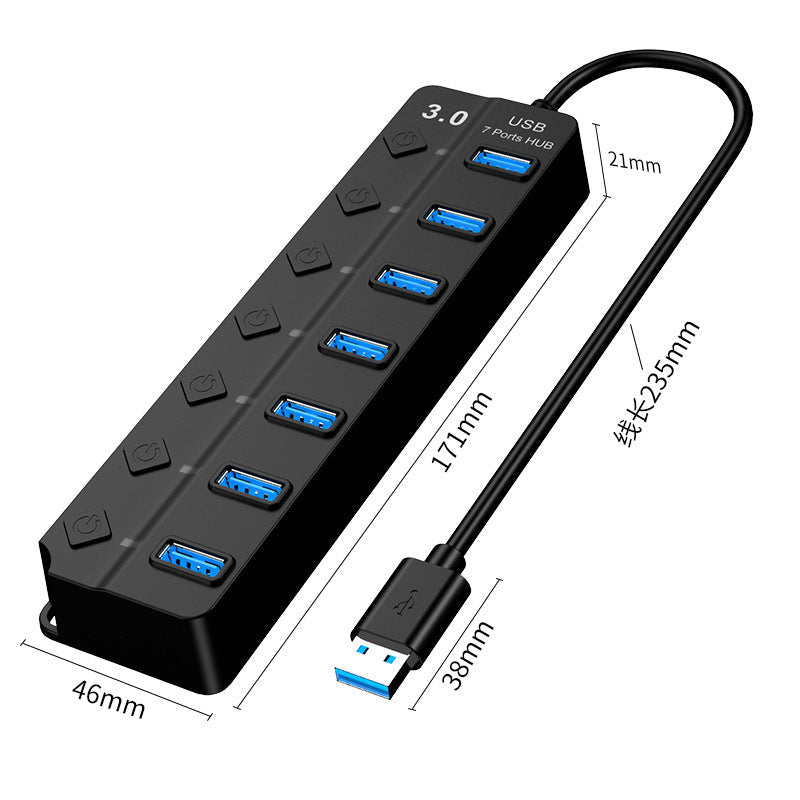 7-Port High-Speed Usb3.0 Hub - NOMAN STORE LLC