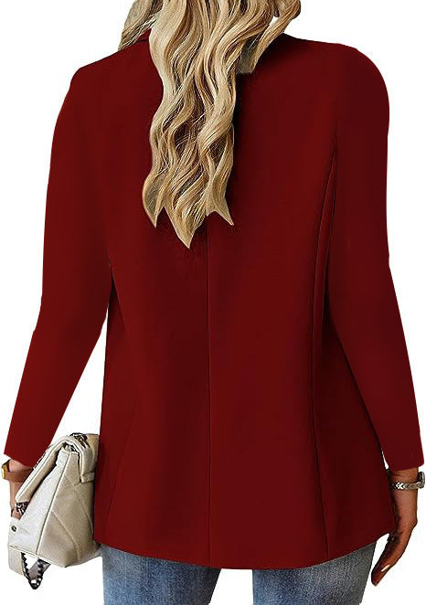 Ins Lapel Button Jacket Fashion Commuter Casual Suit Jacket Women's Long-sleeved Tops Outwear Clothing - NOMAN STORE LLC