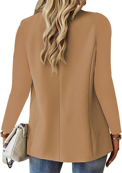 Ins Lapel Button Jacket Fashion Commuter Casual Suit Jacket Women's Long-sleeved Tops Outwear Clothing - NOMAN STORE LLC