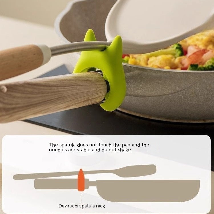 Multifunctional Spatula Holder Silicone Anti-overflow Spoon Holder Cooking Pot Anti-scalding Clip Kitchen Gadgets - NOMAN STORE LLC