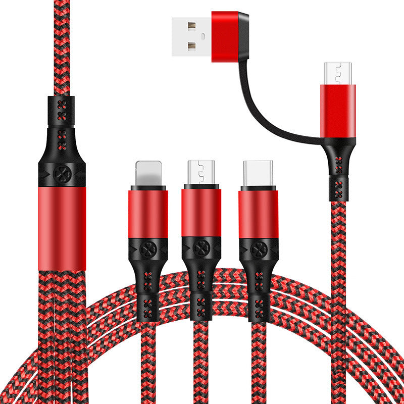 Fast Charging Five-in-one Data Cable, One For Three Charging Cables - NOMAN STORE LLC