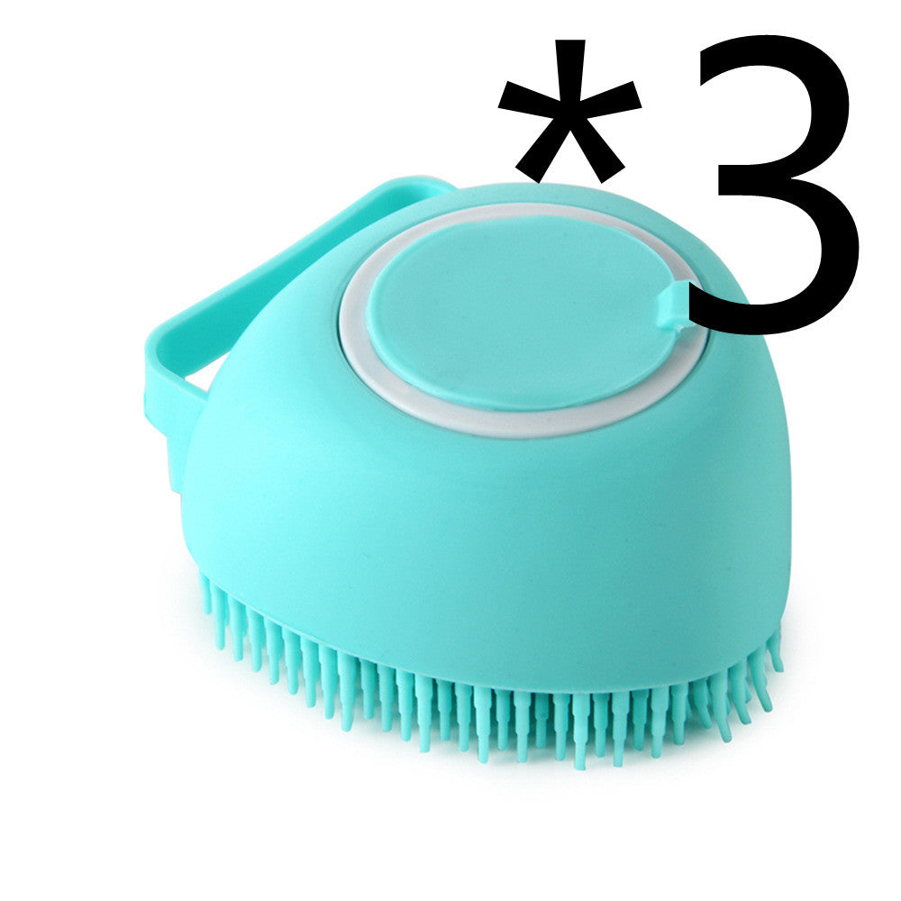Silicone Dog Bath Massage Gloves Brush Pet Cat Bathroom Cleaning Tool Comb Brush For Dog Can Pour Shampoo Dog Grooming Supplies - NOMAN STORE LLC
