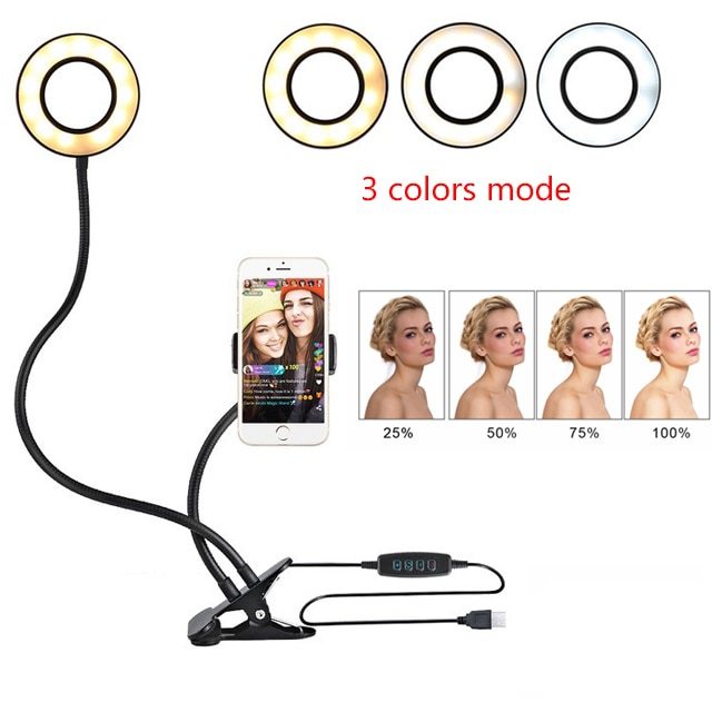 LED Selfie Ring Light for Live Adjustable Makeup Light-8cm Stand - NOMAN STORE LLC