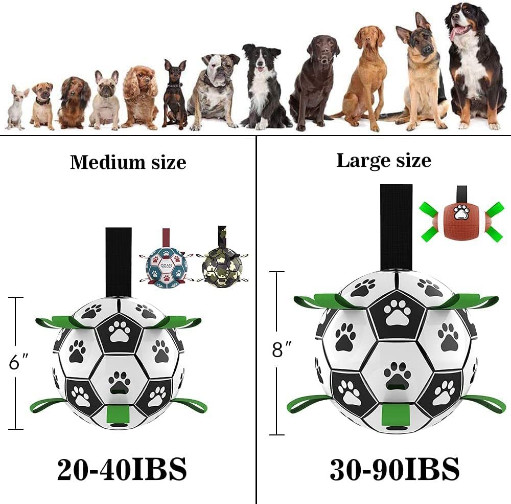 Interactive Dog Football Toy Soccer Ball Inflated Training Toy For Dogs Outdoor Border Collie Balls For Large Dogs Pet Supplies - NOMAN STORE LLC
