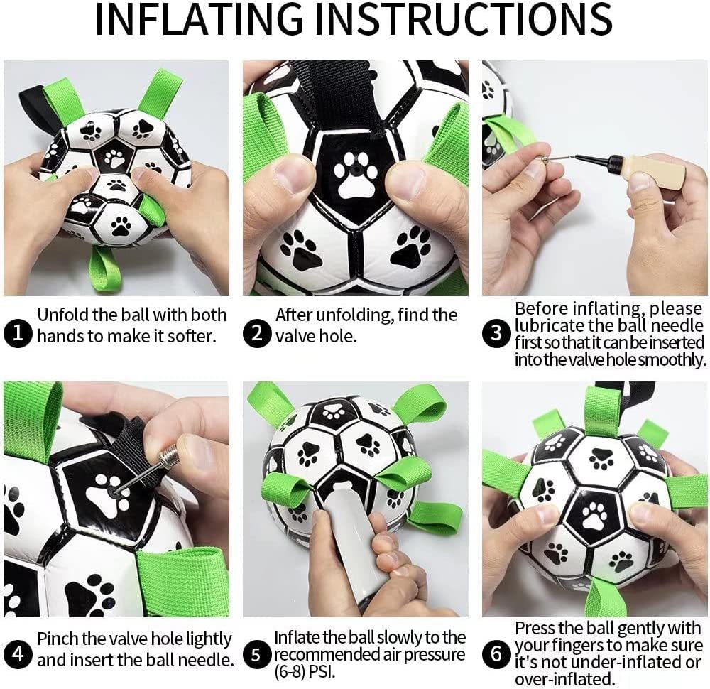 Interactive Dog Football Toy Soccer Ball Inflated Training Toy For Dogs Outdoor Border Collie Balls For Large Dogs Pet Supplies - NOMAN STORE LLC