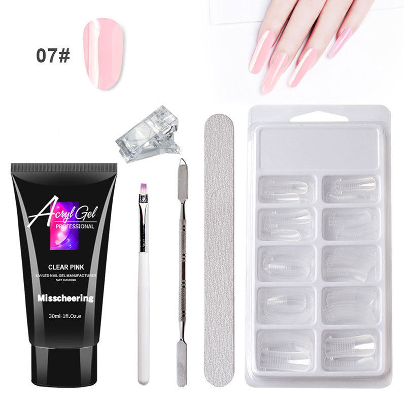Painless Extension Gel Nail Art Without Paper Holder Quick Model Painless Crystal Gel Set - NOMAN STORE LLC