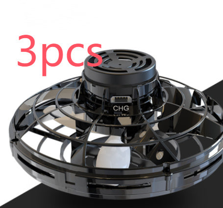Mini Fingertip Gyro Interactive Decompression Toy Drone LED UFO Type Flying Helicopter Spinner Toy Kids - NOMAN STORE LLC