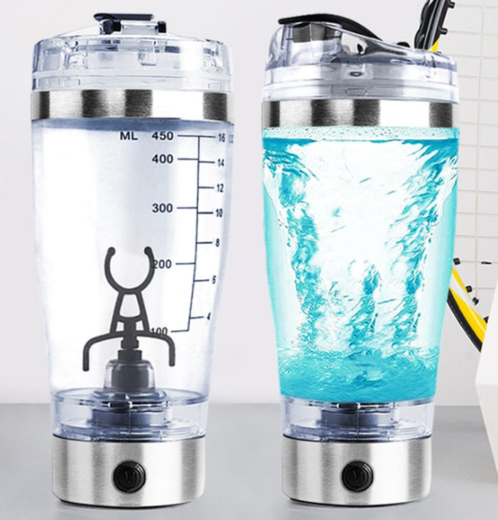 Electric Protein Shake Stirrer USB Shake Bottle Milk Coffee Blender Kettle Sports And Fitness Charging Electric Shaker Cup - NOMAN STORE LLC
