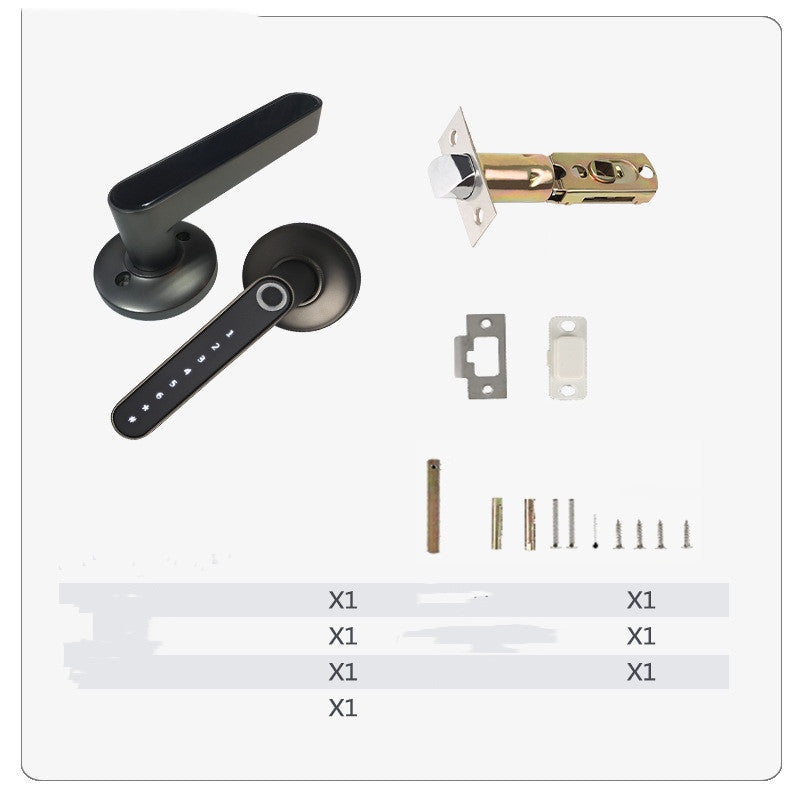 Smart Lock Fingerprint Password Electric Digital Lock Alloy Keyless Security Door Handle For Home - NOMAN STORE LLC