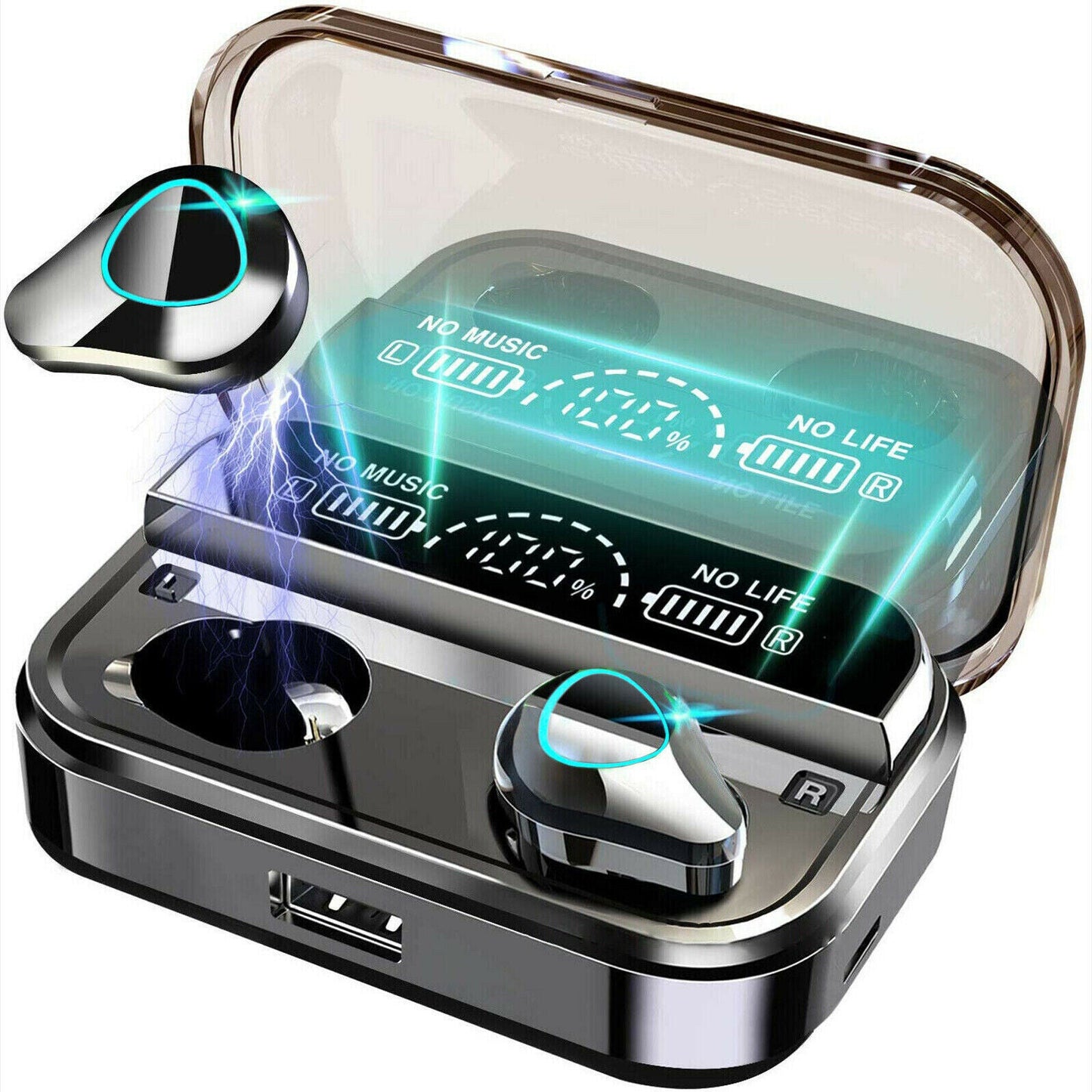 Wireless 5.1 Waterproof Bluetooth Sports Waterproof Earphones - NOMAN STORE LLC